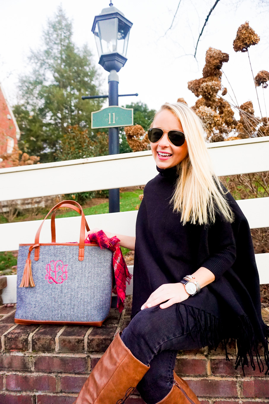 amy-littleson-from-i-believe-in-pink-in-united-monograms-monogram-boots-and-tote-with-a-black-tassel-poncho-11