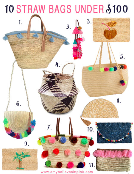 10 straw bags, totes, and clutches under $100