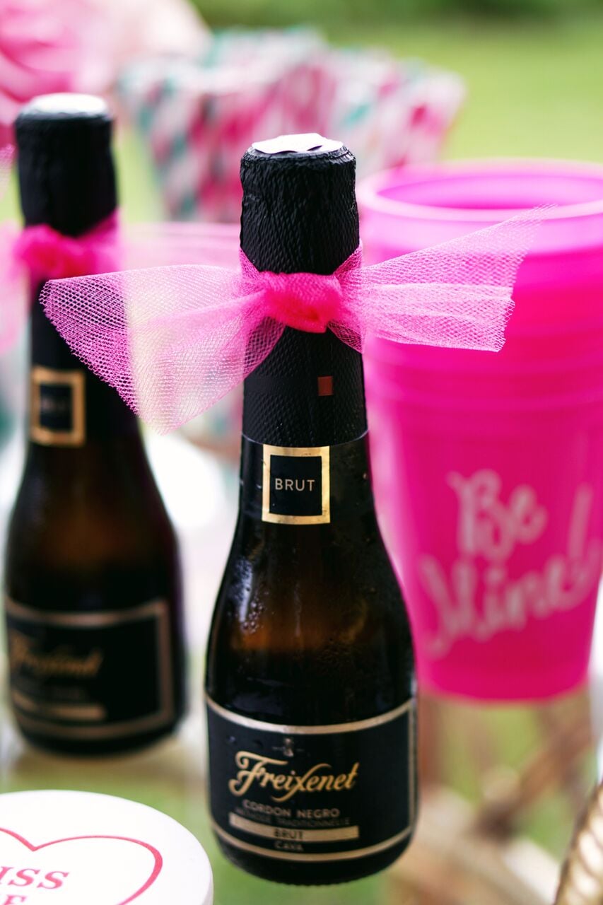 Valentine's Day bar cart decor