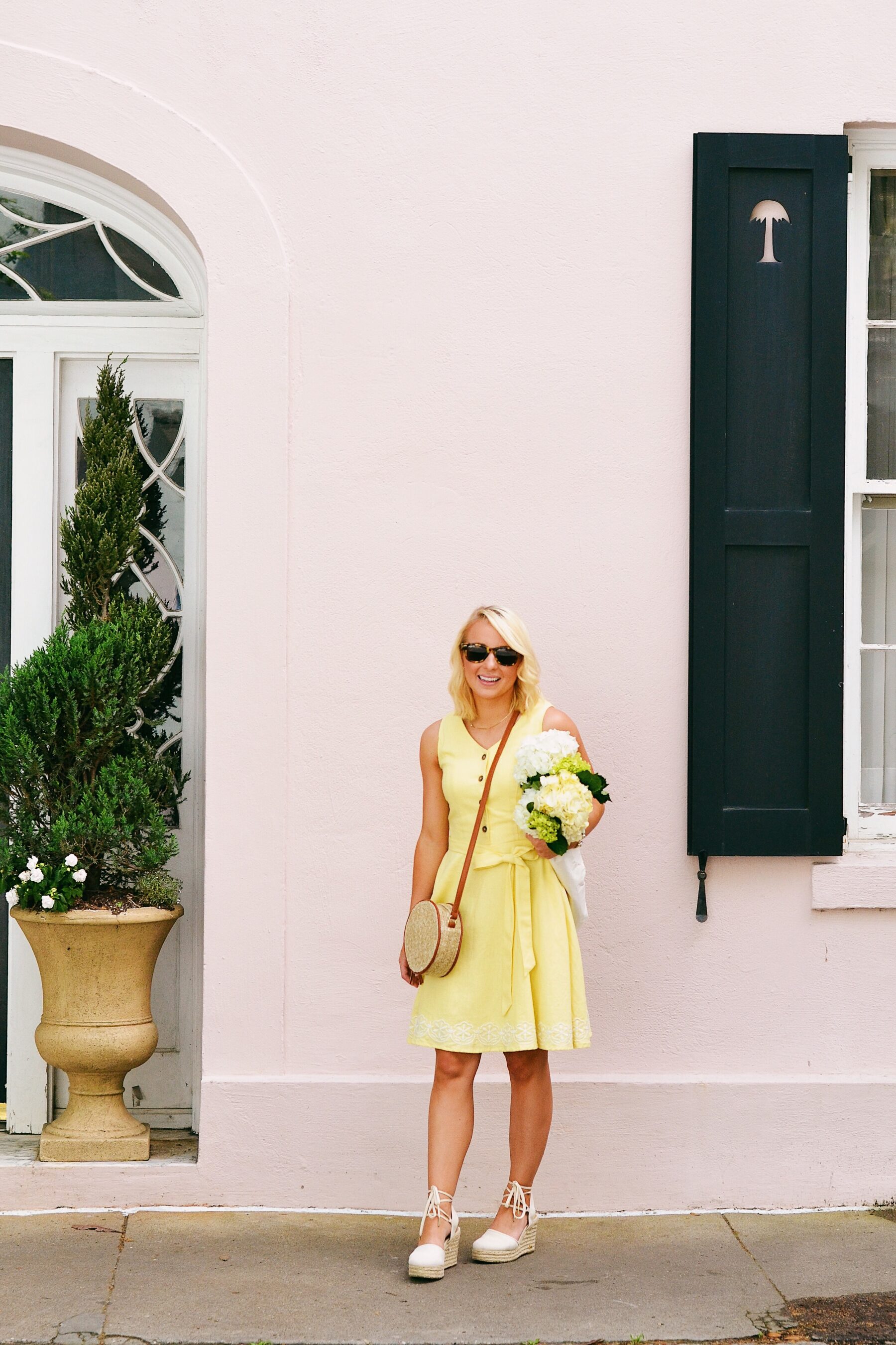 Yellow Sloane Ranger bow dress in Charleston