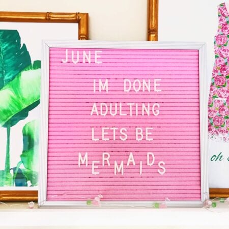 Pink letterboard