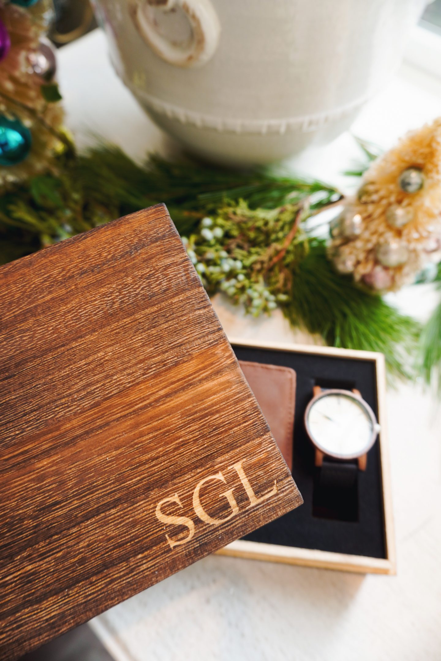 Personalized watch and monogrammed wallet gifts for men