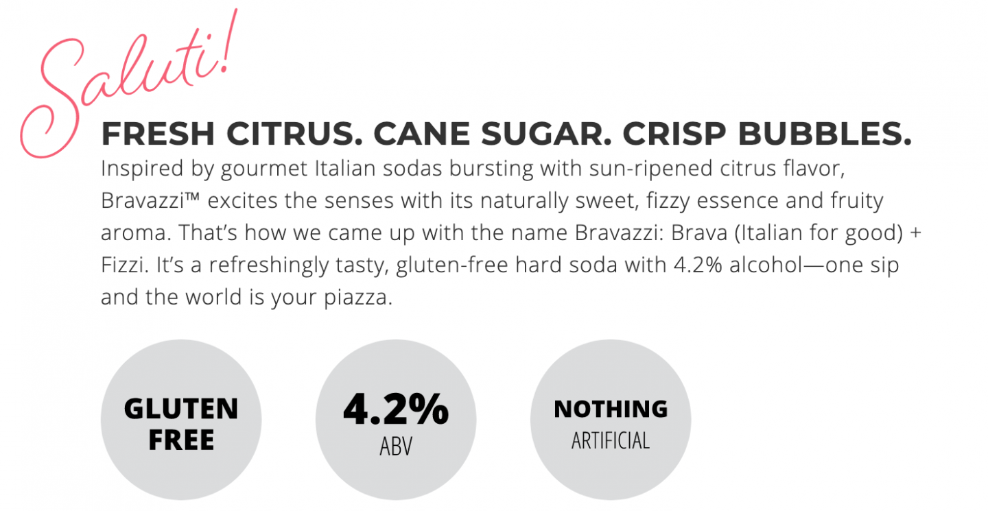 Bravazzi Hard Italian Soda