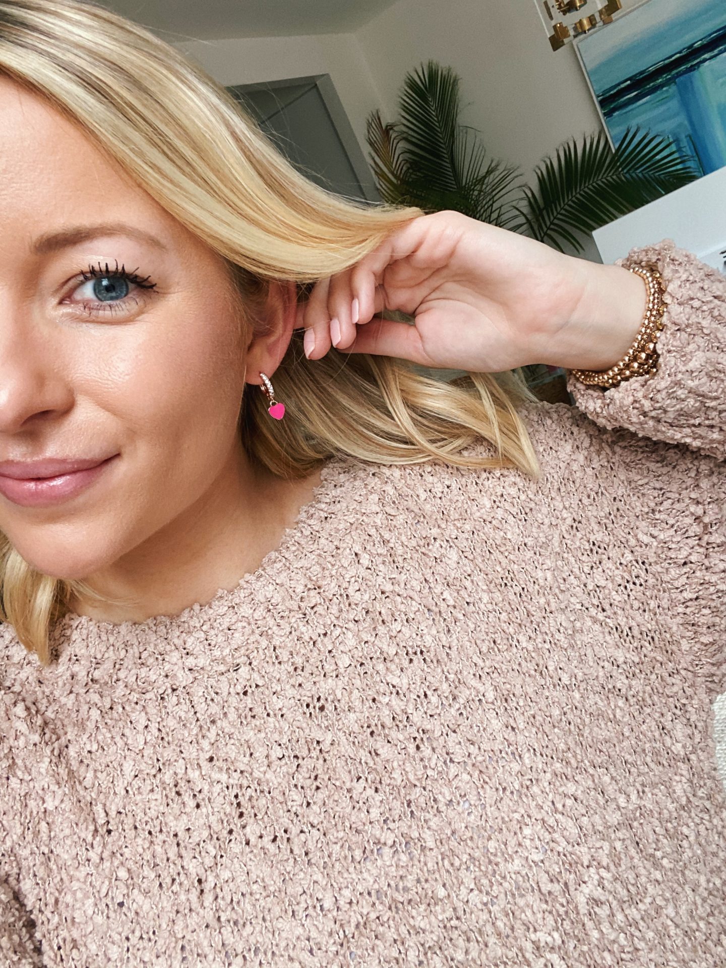 Amazon heart huggie earrings