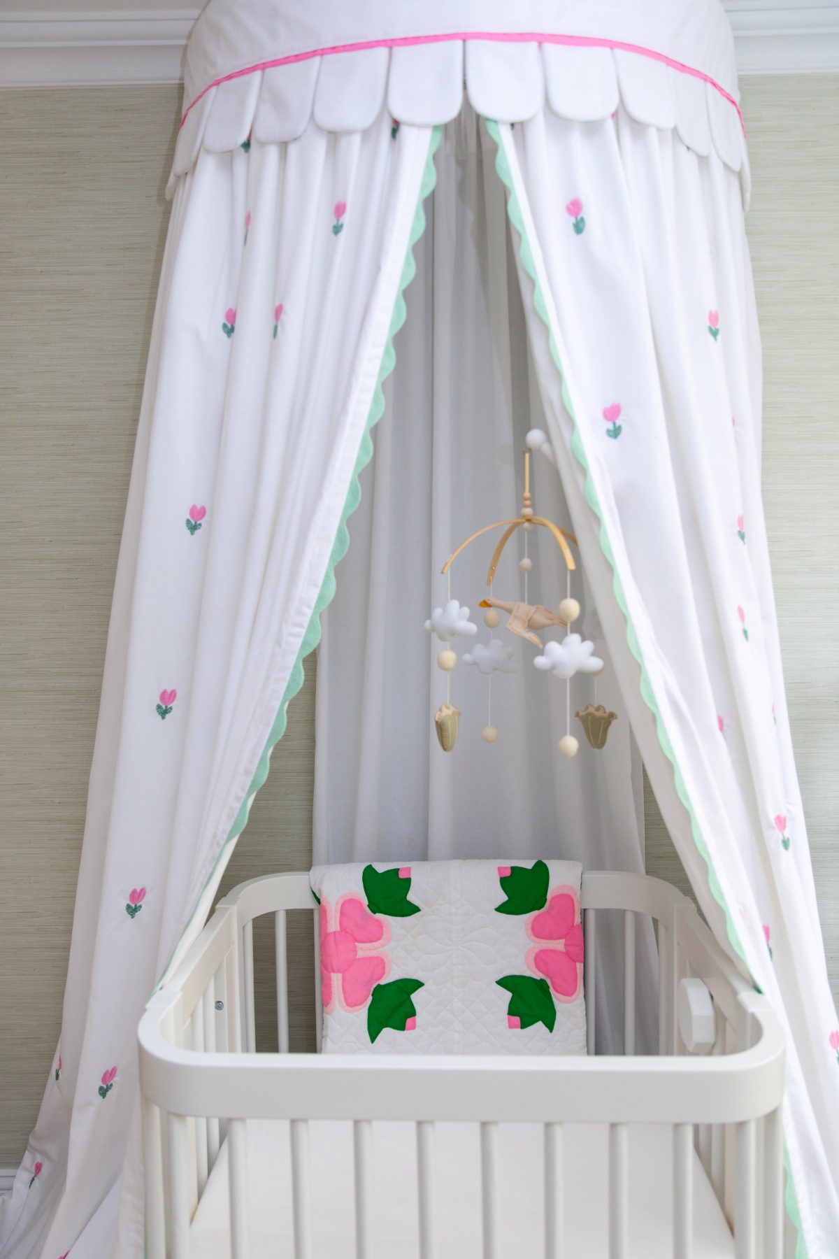 Pink and green nursery Amy Littleson McNitt baby nursery