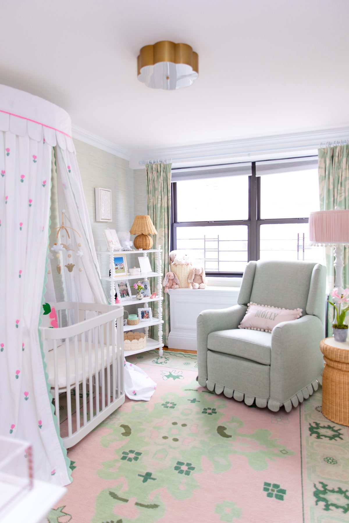 Pink and green nursery Amy Littleson McNitt baby nursery