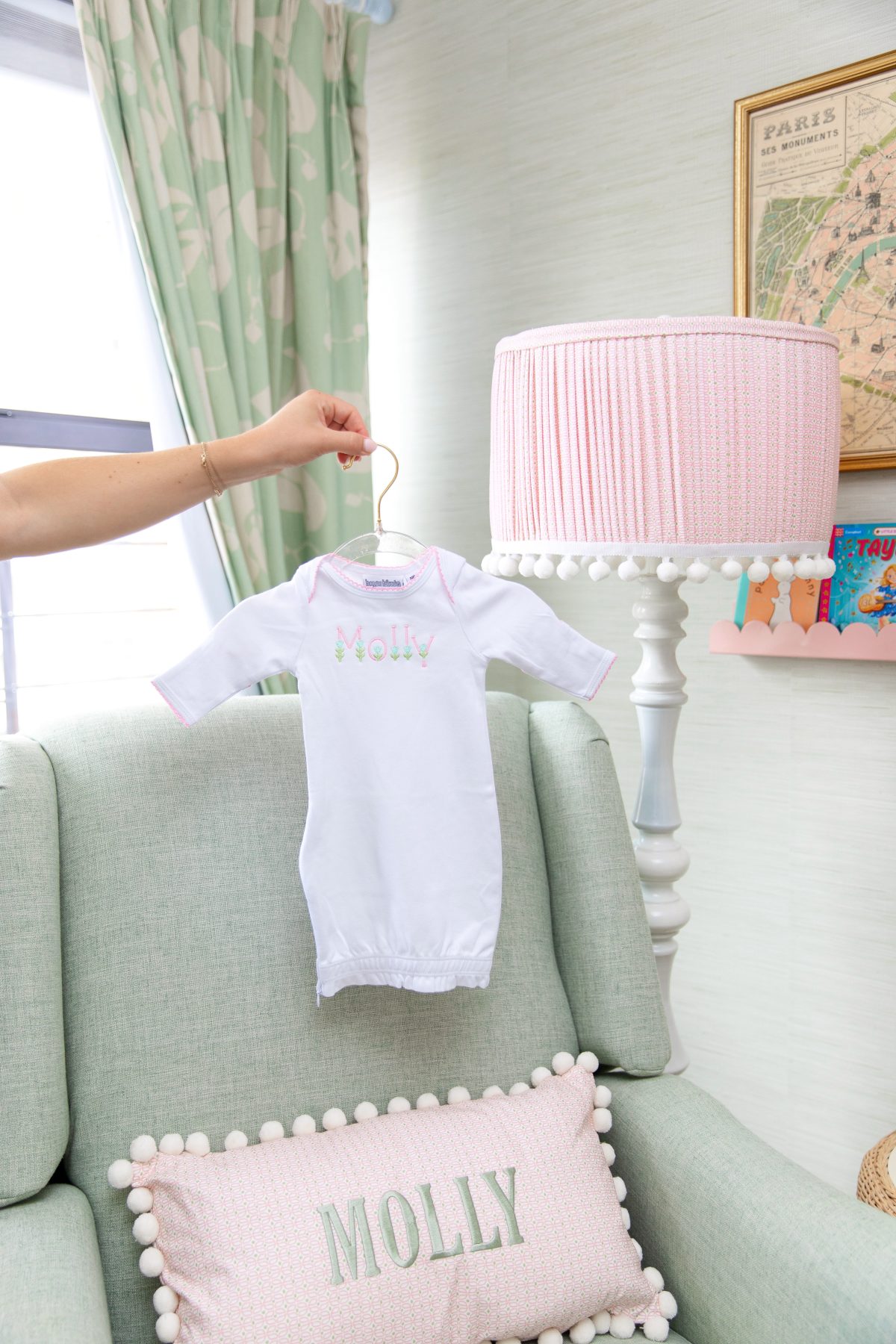 Pink and green nursery Amy Littleson McNitt baby nursery