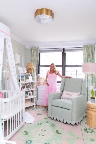 Pink and green nursery Amy Littleson McNitt baby nursery