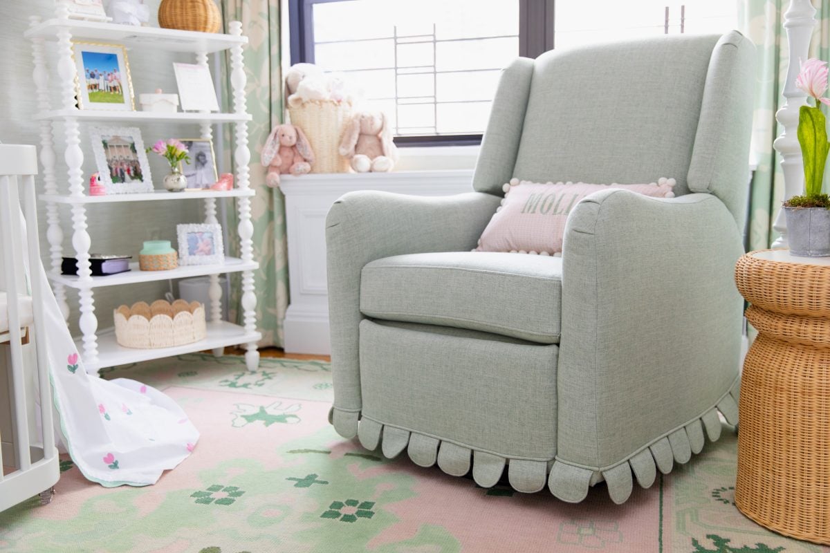 Pink and green nursery Amy Littleson McNitt baby nursery